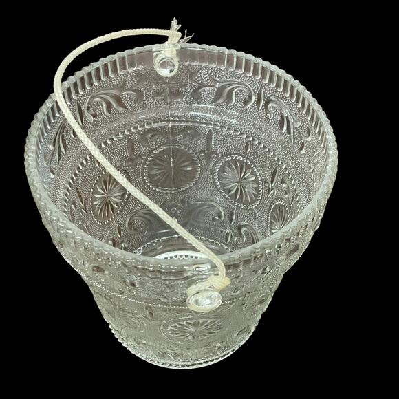 Vintage Sandwich Glass Planter Ice Bucket American Concord MCM Pressed Embossed - Picture 6 of 10